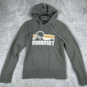Marmot Women's Gray Graphic Hoodie Sweatshirt Size Medium